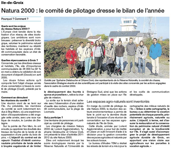 Article de Ouest France