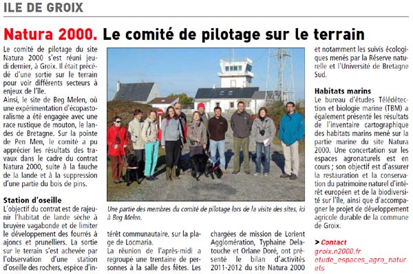 Article de Télégramme